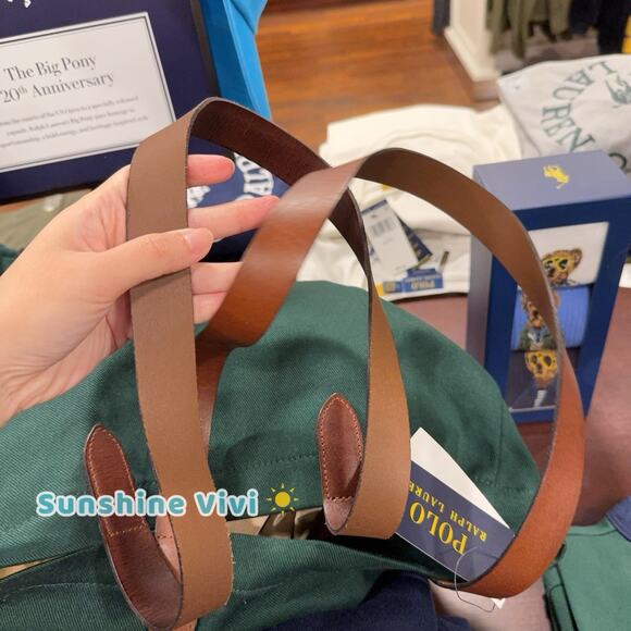 NWT Polo Ralph Lauren Cotton Twill Embroidered Field Jacket Bear Tote Bag Green - Picture 4 of 7